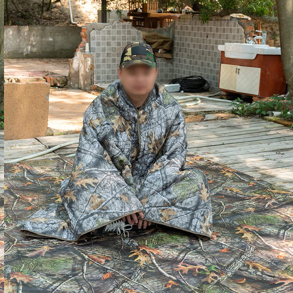Kylebooker Camo Woobie Blanket Waterproof Poncho Liner for Outdoor Camping; Hiking; Hunting; Survival; Backpacking; Picnicking Doba